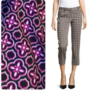 Laundry by Shelli Segal Purple Print Crop pants size 14
